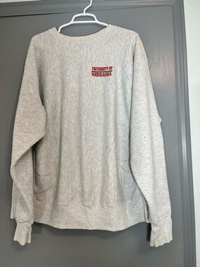 University of Nebraska Cornhuskers Gray Crewneck Sweatshirt size 3XL - Red Logo